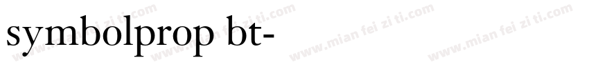 symbolprop bt字体转换